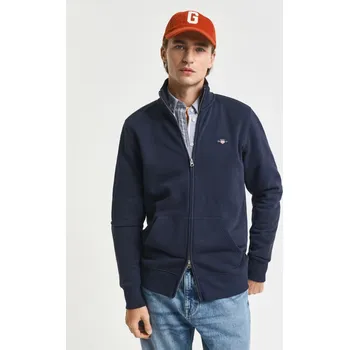 Pánská mikina MIKINA GANT REG SHIELD FULL ZIP SWEAT EVENING BLUE