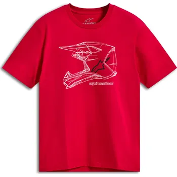 Pánské tričko ALPINESTARS triko MX HELMET CSF červená - XL