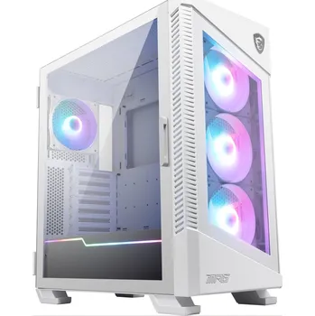PC skříň MSI MPG VELOX 100R 306-7G18W21-809 MSI skříň MPG VELOX 100R WHITE/ bez zdroje/ levé temperované sklo/ 4x ARGB 120 mm fan/ 1x USB3.1 Type-C/ 2x USB3.0/ bílá