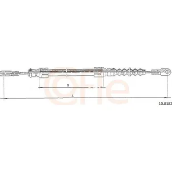 Brzdový systém Tažné lanko, parkovací brzda COFLE 10.8182