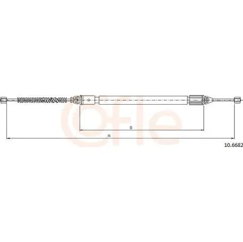Brzdový systém Tažné lanko, parkovací brzda COFLE 10.6682