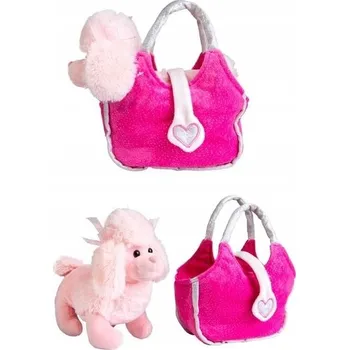 plyšák Pluszowy Pies Pudel różowy w torebce, Norimpex