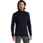 Pánské merino tričko s dlouhým rukávem ICEBREAKER Mens 200 Oasis LS Half Zip, Midnight Navy velikost: M
