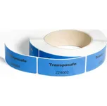 Bezpečnostní štítek Transposafe, k utěsnění, modrý, 30 x 78 mm, 1 role à 250 ks