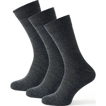 Pánské ponožky Ponožky Zulu Diplomat Merino 3 pack Velikost ponožek: 39-42 / Barva: tmavě šedá