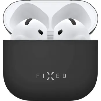 Elektronika Ultratenké silikonové pouzdro FIXED Silky pro Apple AirPods 4, černé