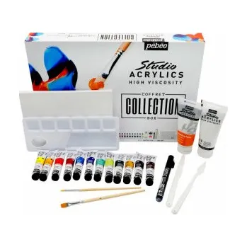 Vodová barva Základní sada pro akryl Pébéo