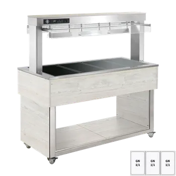 Bufet vyhřívaný, sklokeramický GN 3-1/1 Hemlock | RM - TR BROWN+ 3H