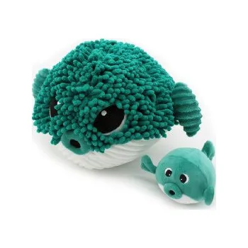 plyšák Plyšová nafouklá ryba Gobetou zelená - máma s miminkem