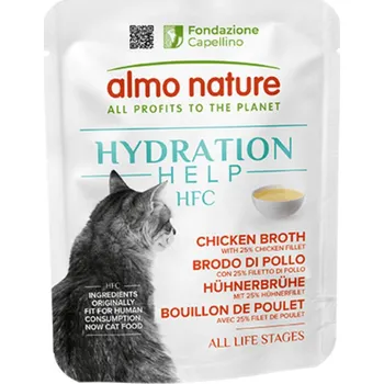 Krmivo pro kočku Almo Nature HFC Cat Hydratation Help pro kočky - kuřecí vývar 50g