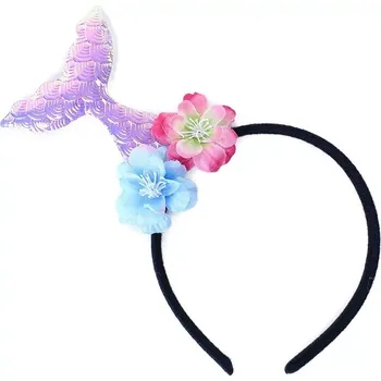 Karnevalový kostým Čelenka mořská panna fialová