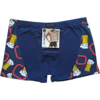 Pánské spodní prádlo BEITELI Pánské bavlněné trenkoslipy Pivo Barva: modrá, červená, Velikost: L 3+1 ZDARMA (přidejte 4 ks do košíku)