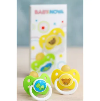 dudlíky BABY NOVA Dudlík latex tvar.+kroužek č.2 28140