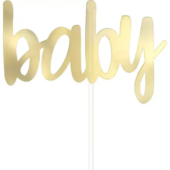 Party dekorace Dortová ozdoba "baby" zlatá