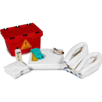 Sorbent DENSORB® sorpční havarijní sada v červeném boxu s víkem, provedení Olej