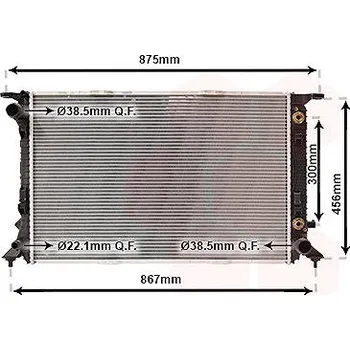 Motor automobilu VAN WEZEL chladič, chlazení motoru 03002291