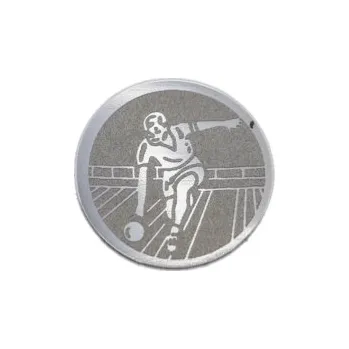 Emblém Bowling Ø25 mm, Barva Stříbro