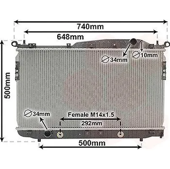 Motor automobilu VAN WEZEL chladič, chlazení motoru 81002135