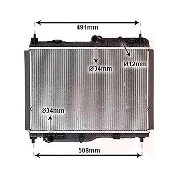 Motor automobilu VAN WEZEL chladič, chlazení motoru 18012722