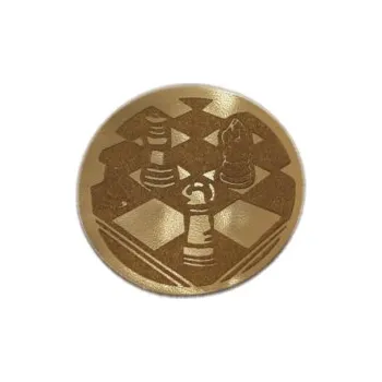Emblém Šachy Ø25 mm, Barva Bronz