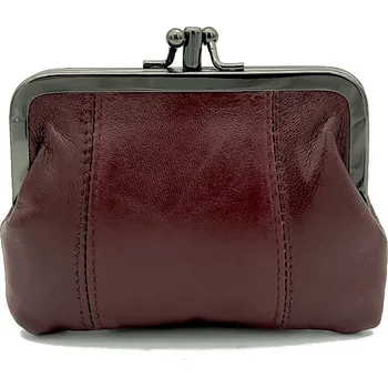 Dámská kožená peněženka Borse Design 51-11-1 bordó Barva: bordo, Velikost: 0