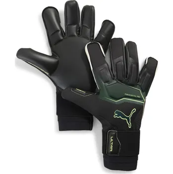 Brankářské rukavice PUMA Unisex fotbal brankářské rukavice 4mm latexová dlaň Ultra ultimate hybrid PUMA 7 ZELENÁ|ČERNÁ|ŽLUTÁ