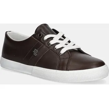 Dámské tenisky Kožené tenisky Lauren Ralph Lauren Janson II dámské, hnědá barva, 802P02448001 802P02448001.200 89X, EUR 39.5