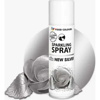 Potravinářské barvivo Barva ve spreji Food Colours Stříbrná
