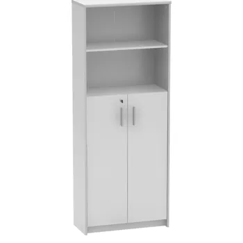 regál Regál se skříňkou JOHAN bílá