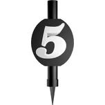 Fontána černá s číslicí 5