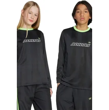 Dětské tričko s dlouhým rukávem adidas Originals černá barva, JV7793 99X, vel. 176