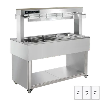 Bufet vyhřívaný, vodní GN 3-1/1 RAL | RM - TR RED+ 3R