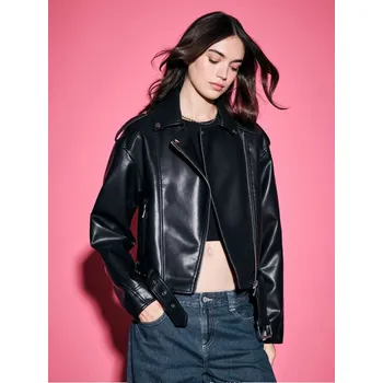 Dámský kabát Bunda biker - XL - House - černá - 055EW-99X