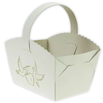 Svatební dekorace Svatební košíček s ouškem Hrdličky (Svatební košíček s ouškem Hrdličky)