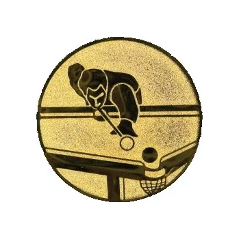 Kovový emblém Kulečník Ø25 mm, Barva Stříbro