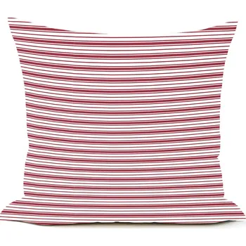 Povlak na dekorativní polštářek Bavlněný povlak na polštář - Pruhy červené Zapínání: knoflík, Velikost polštáře: 40x40