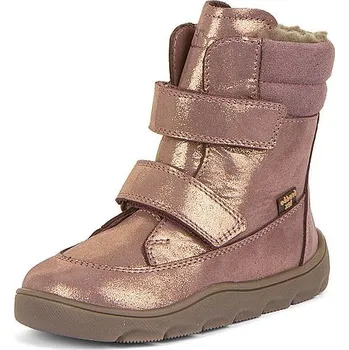 Dívčí zimní obuv FRODDO dívčí kotníková obuv BAREFOOT ZERU TEX WINTER G3160240-6A růžová/zlatá FroddoTex 33