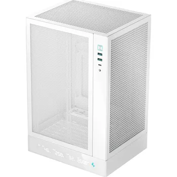PC skříň DEEPCOOL skříň CH170 Digital / vertikální miniITX / 2xUSB 3.0 / USB-C / bílá
