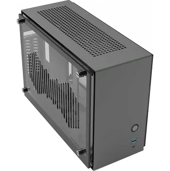 PC skříň Zalman skříň M2 Mini / mini tower / ITX / 80 mm fan / USB 3.0 / USB 3.1 / riser card / prosklené bočnice / antracitová