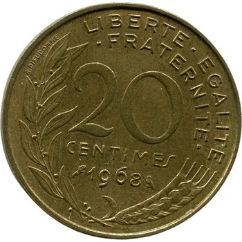 FRANCIE. 20 centimes 1968.