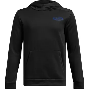 Chlapecká mikina Dětská funkční mikina přes hlavu Under Armour ARMOUR FLEECE GLITCH HD K černá 1386709-001 - YS | UK 12 | US 13