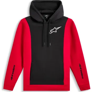 Pánská móda ALPINESTARS mikina IGNITE HOODIE černá/červená - XL