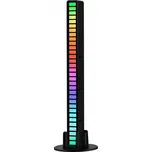 LED RGB světlo reagující na zvuk Barva: Černá