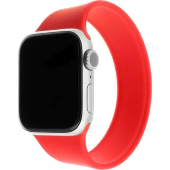 Řemínek na hodinky Elastický silikonový řemínek FIXED Silicone Strap pro Apple Watch 42/44/45/46/49mm, velikost XL, červený