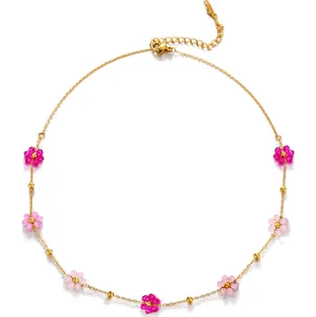 Řetízek Řetízek Flower růžový