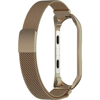 Příslušenství k fitness náramku Milánský tah magnetické zapínání Mi Band 5/6 Barva: Zlatý, Pro Přístroj: Xiaomi Mi band 5/6