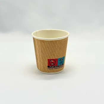 Jednorázové nádobí Wepack Kelímek papírový hnědý WRAP 120 ml (4 oz) – 25 bal x 40 ks