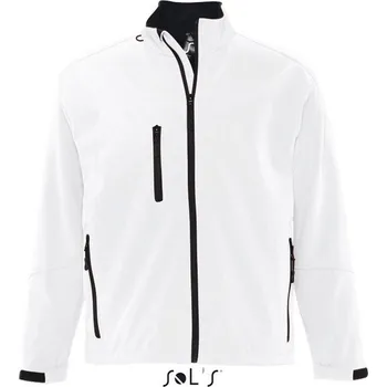 Pánská softshellová bunda Sol's Relax - Men's Softshell Zipped Jacket, bílá (White)