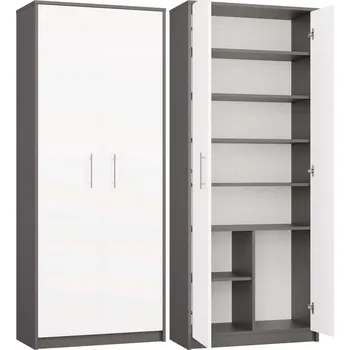 Šatní skříň Falco Kancelářská skříň Olina 2D antracit/bílá