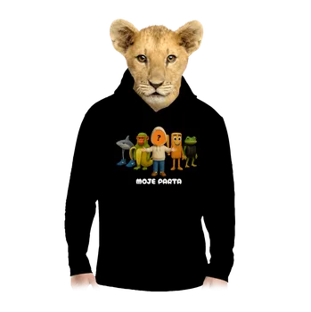 Chlapecká mikina Bastard Brainrot parta pro holky dětská mikina klokanka Black